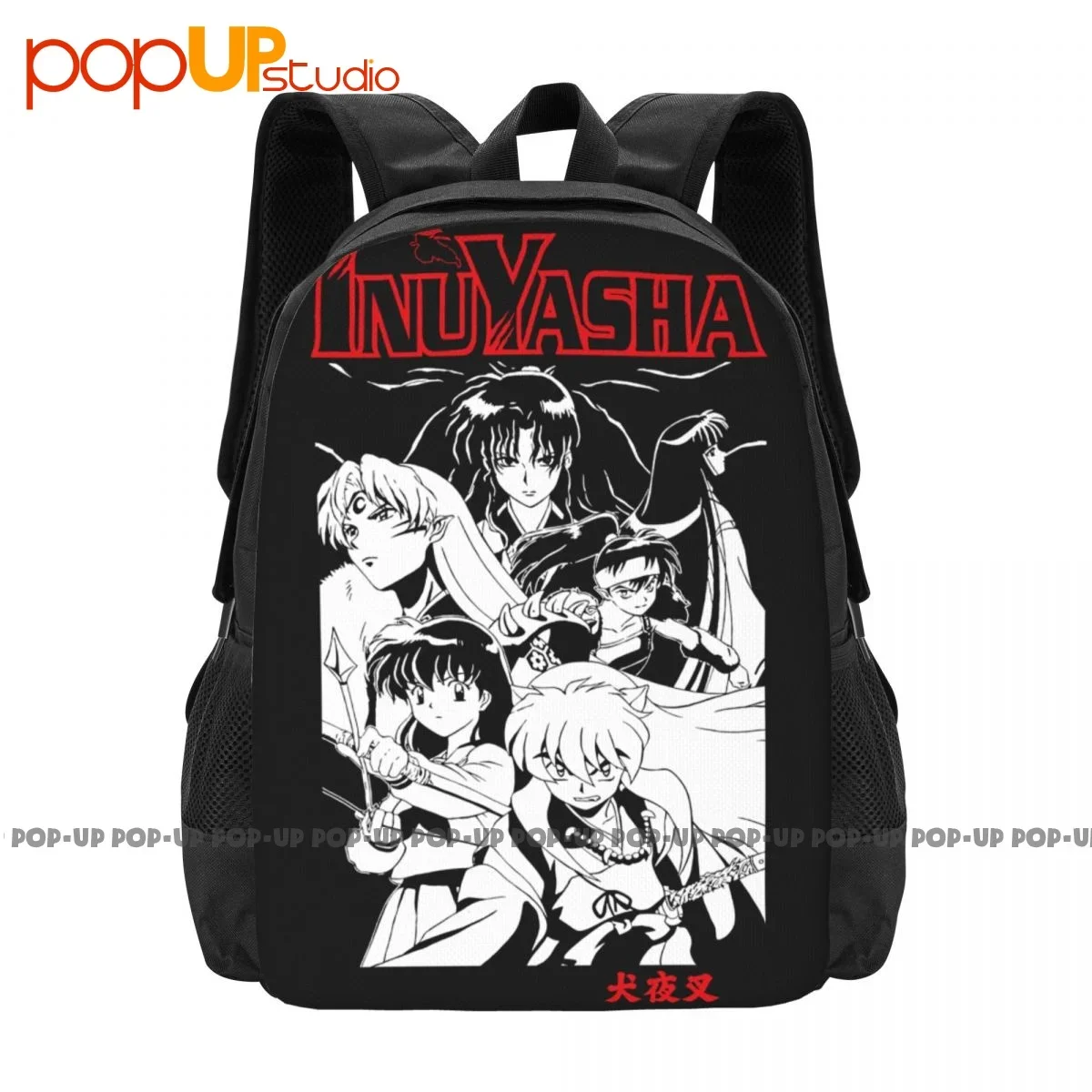 Inuyasha Kagome Shippo Sango Miroku Group Portrait Anime Zaino Zaino Con Stampa Di Grande Capacità