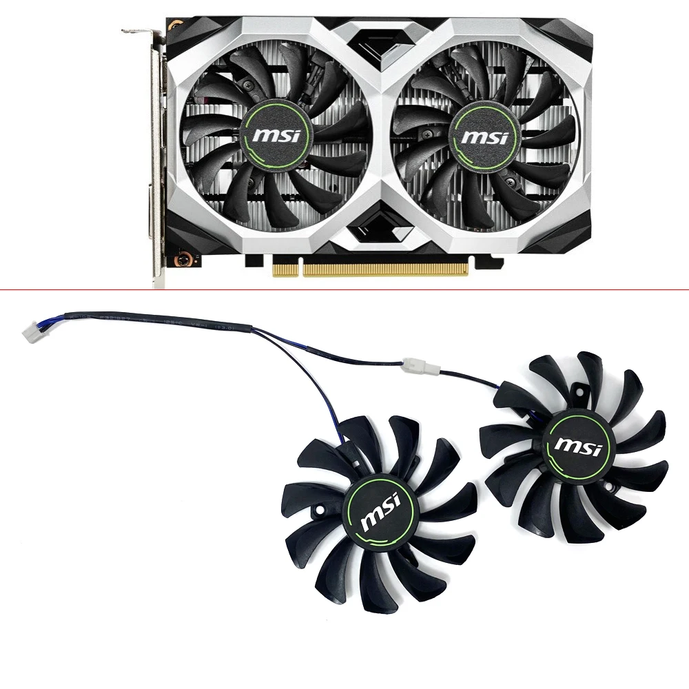 Ventola Di Raffreddamento 75Mm 2Pin Ha8010H12F-Z Gtx1650 Per Ventole Per Schede Grafiche Msi Gtx 1650 Super Ventus Xs