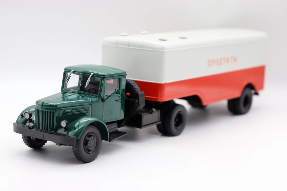Nuovo 1:43 Maz-200B Con Rimorchio Maz-5217 Camion Urss Modelli Pressofusi Di Veicoli Da Collezione