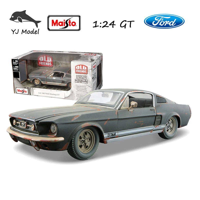Maisto Cars 1/24 Ford Mustang Nostalgic Car Model Metal Car Model Ornaments Collection Toys