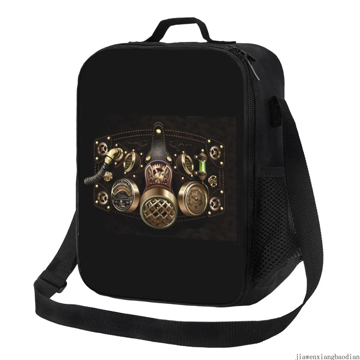 Retro Steampunk Parapunk Metall Resuable Lunch Box Per Impermeabile Fighter Pilot Thermal Cooler Food Insulated Lunch Bag Student