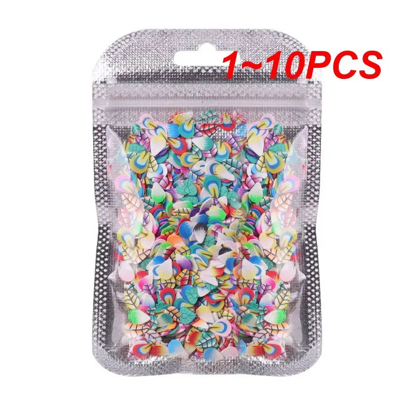 1 ~ 10 Pezzi Unghie Colorate Tiny Flower Fruit Fette Sticker Polymer Clay Designs Women Nail Art Decoration Manicure