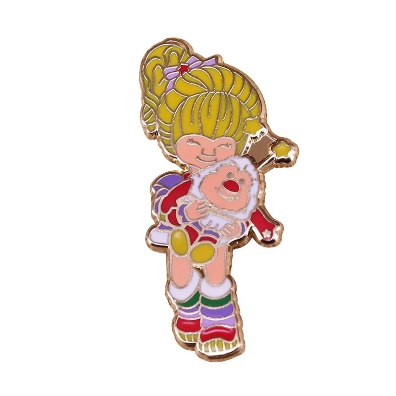 Rainbow Brite Bright Badge Retro 80S Cartoon Grande Conversazione Starter