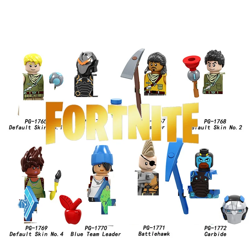 8 Pezzi Set Minifigures Battle Royale Blocks Figure Doll Fortnite Action Model Toys Victory Game Collection Regalo Di Compleanno Per Ragazzo