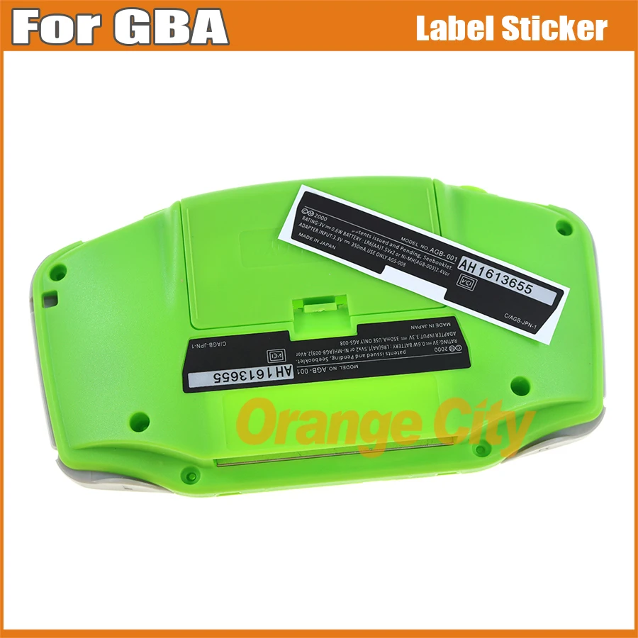 100 Pz/Lotto Per Gba Game Boy Advance Label Sticker Sostituzione Per Gba Game Console Back Tag