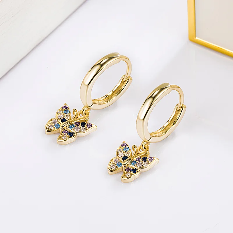 100% Orecchino Di Diamanti Naturali In Oro 14K Per Le Donne Aros Mujer Oreja Pure 14K Gold Diamond Gemstone Jewellry Femmine