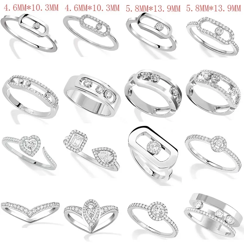 Gioielleria Raffinata S925 Argento Scorrevole Diamante Messika Anello Party Fashion French Brand 2023 Nuovo Stile Europeo E Americano