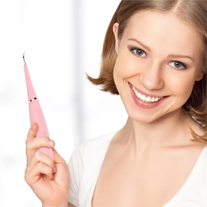 Portable Electric Sonic Dental Scaler Tooth Cleaner Calculus Stains Tartar Remover Dentist Teeth Whitening Tool Usb Rechargable
