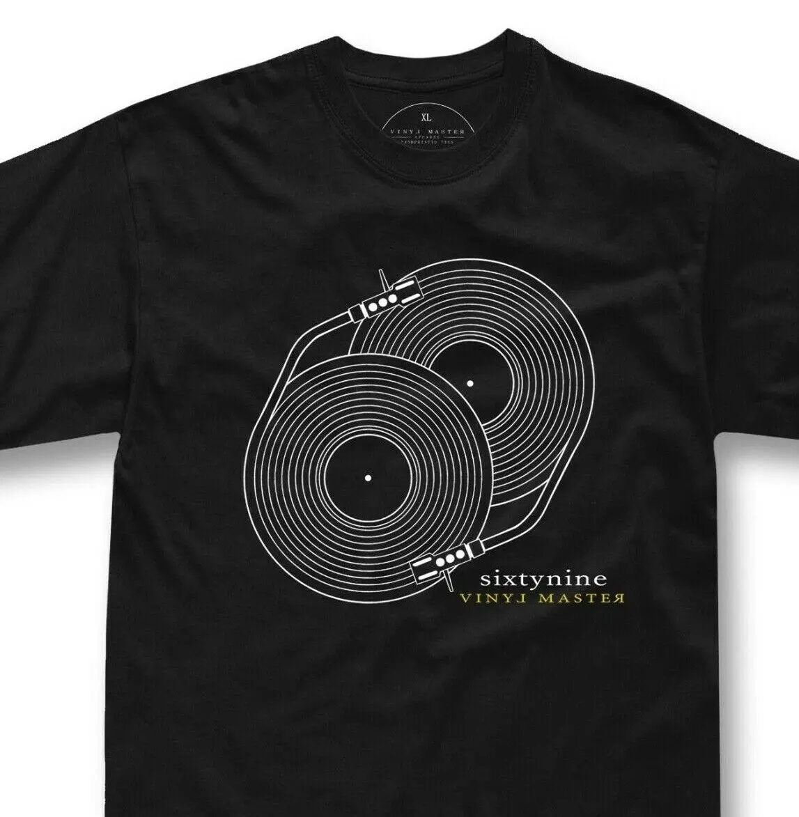 Maglietta Dj Sexy 69 Vinyl Record Technics Mk2 Funny Retro Maniche Lunghe O Corte