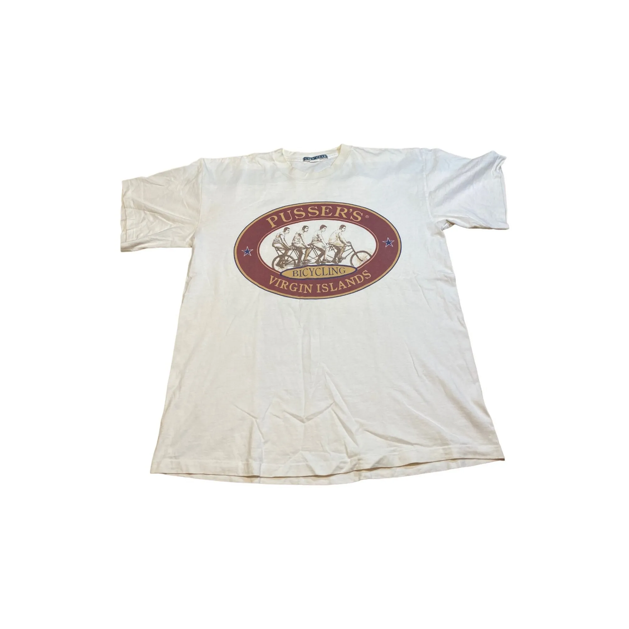 Vintage Pussers Virgin Islands Bicycling Tshirt Velocipede Hobby Horse Running Machine Draisine Penny Farthing