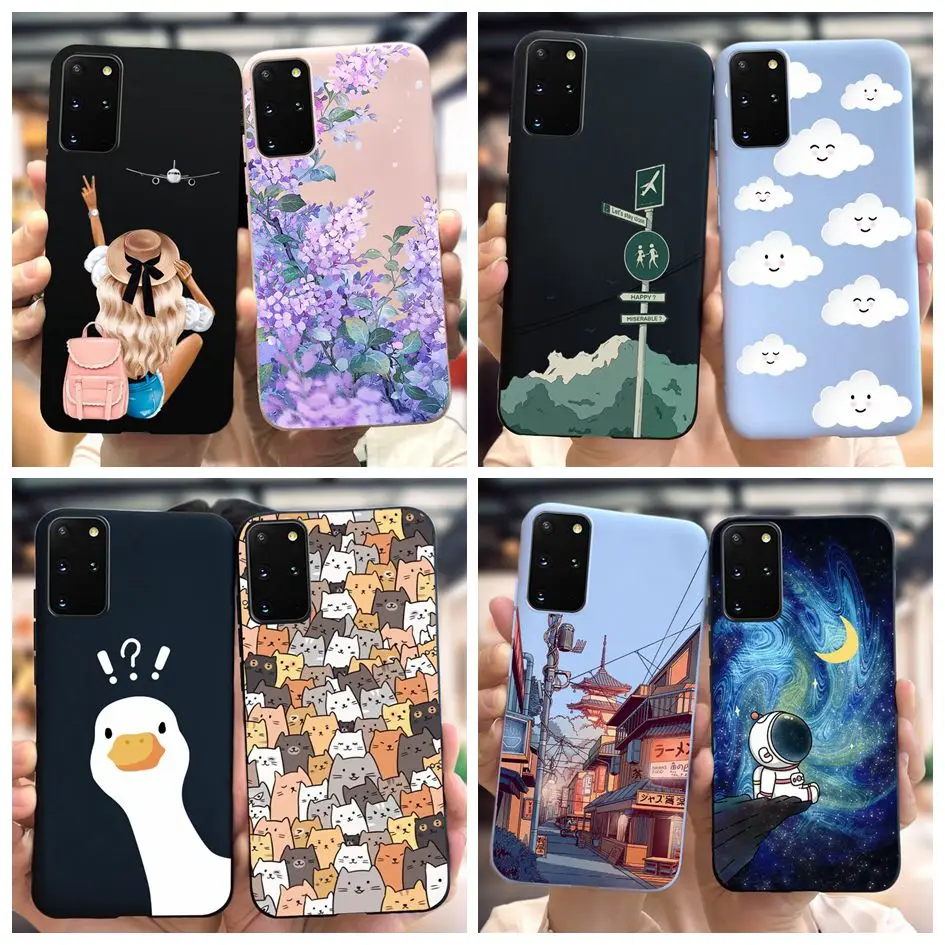 Per Samsung Galaxy S20 Plus Custodia Sm-G985F Custodia In Silicone Cute Astronaut Cartoon Soft Funda Per Samsung S20 S20 + 5G Sm-G986F Capa