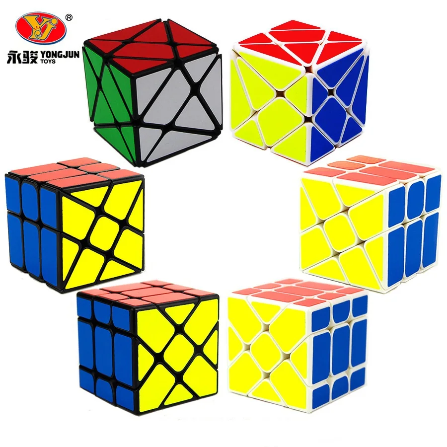 Yj Axis V2 Nuova Versione Jingang V2 3X3 Black Magic Cube 3X3X3 Wind Wheel Strano Twist Puzzle Yongjun Windmill Cubo Nero Bianco