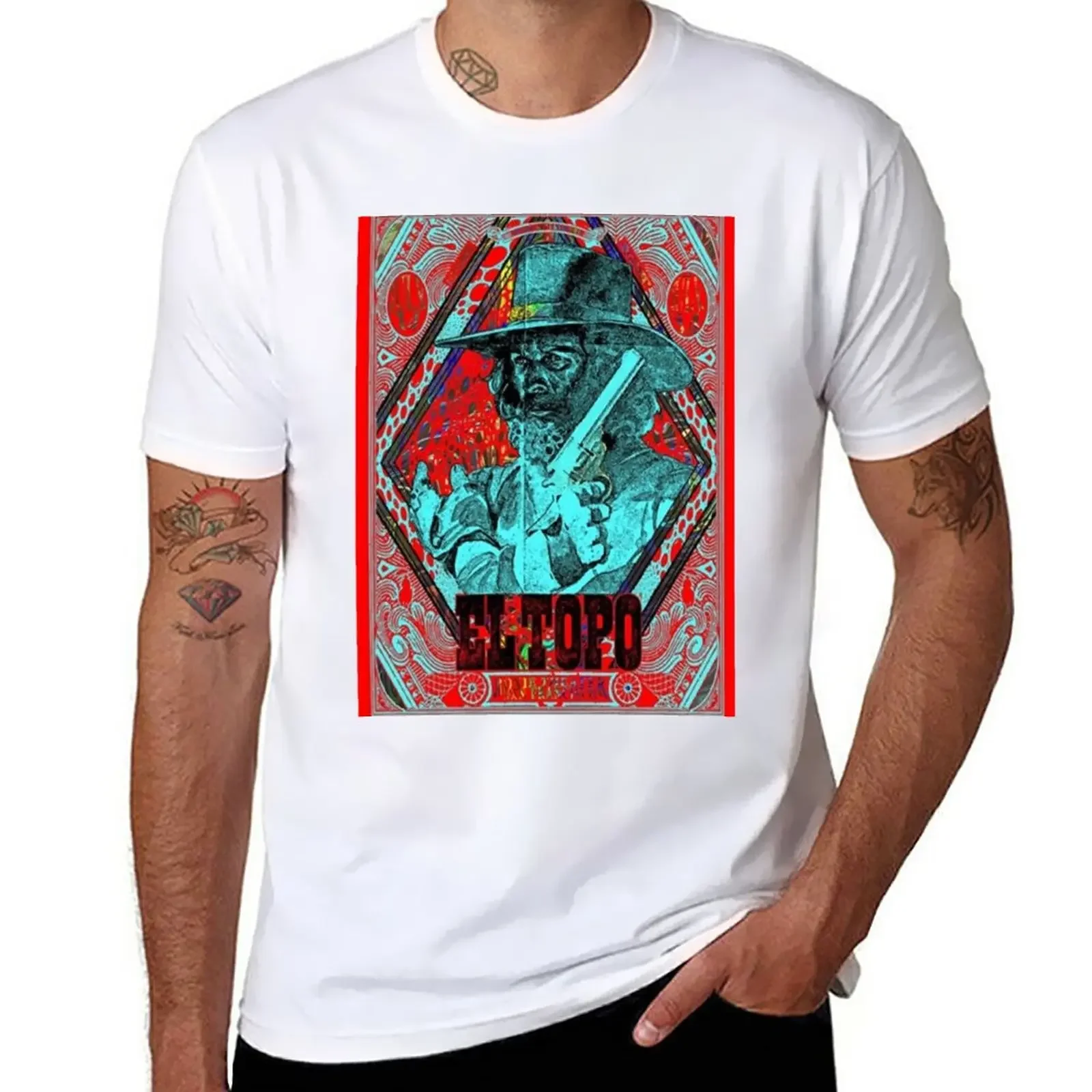 El Topo Poster Art T-Shirt Grafica Vintage Tees Mens Graphic T-Shirt Anime