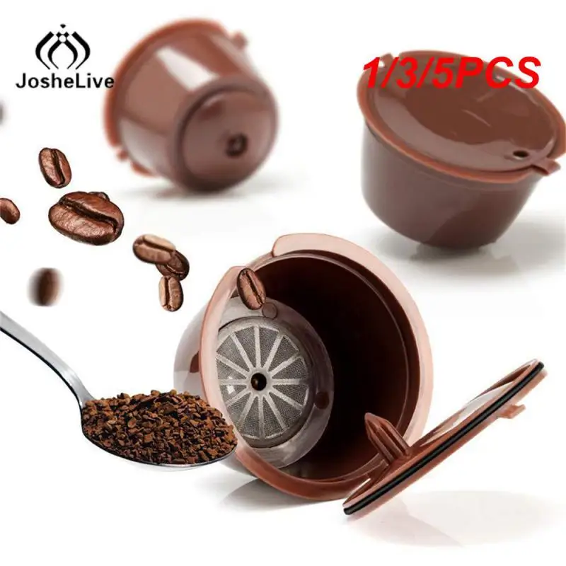 1/3/5 Pz Tazza Filtro Capsula Caffè Riutilizzabile Per Nescafe Dolce Gusto Tappi Riutilizzabili Cucchiaio Pennello Cestini Filtro