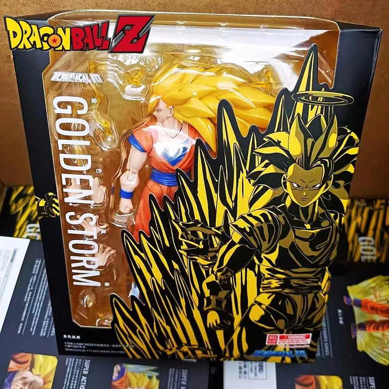 Dragon Ball Z Shf Golden Storm Action Figure Super Saiyan Ssj3 Figurine Collezione Anime Modello In Pvc Bambola Statua Giocattoli Per Bambini Regalo