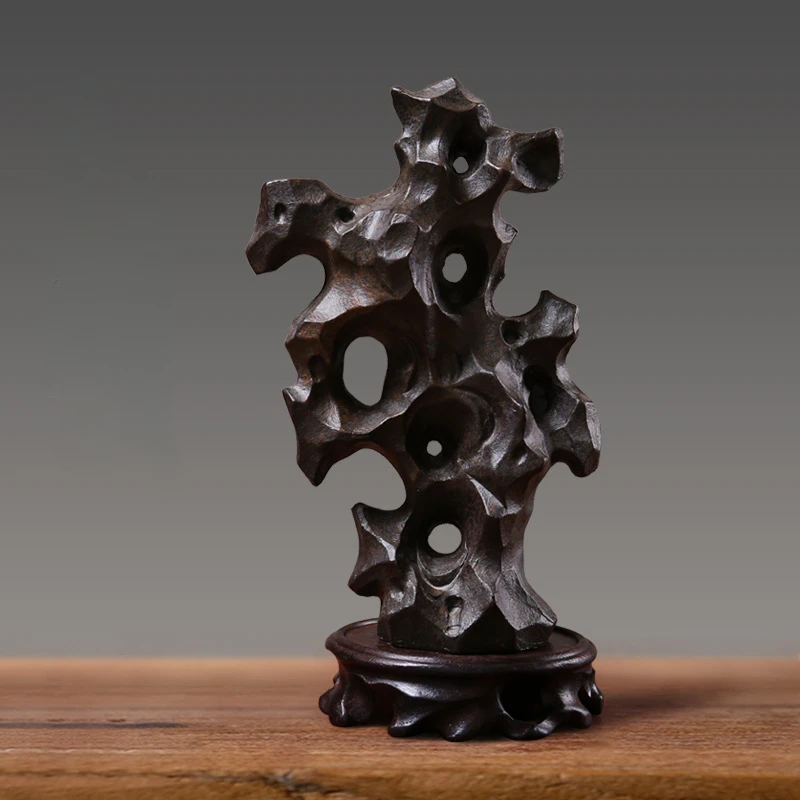 Zen Ceramics Taihu Stone Rockery Art Decoration New Chinese Desk Tea Room Mobile Tv Telaio Antico Artigianato