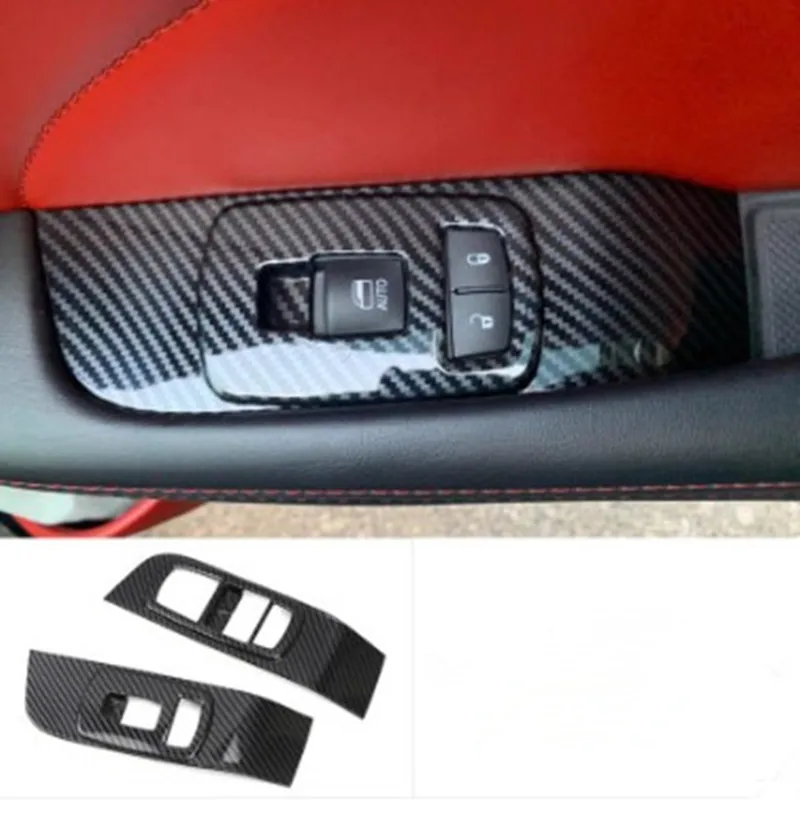Abs Car Door Bracciolo Window Lift Button Panel Frame Cover Trim Fit For Dodge Challenger 2015-2019