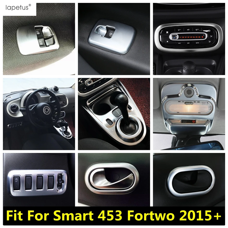 Per Smart 453 Fortwo 2015 - 2021 Air Ac Head Light Handle Bowl Window Lift Cruscotto Gear Panel Cover Trim Accessori Interni