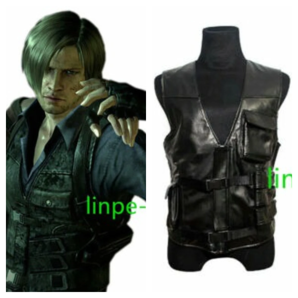 Resident Evil 6 Leon Kennedy Vest Jacket Costume Cosplay