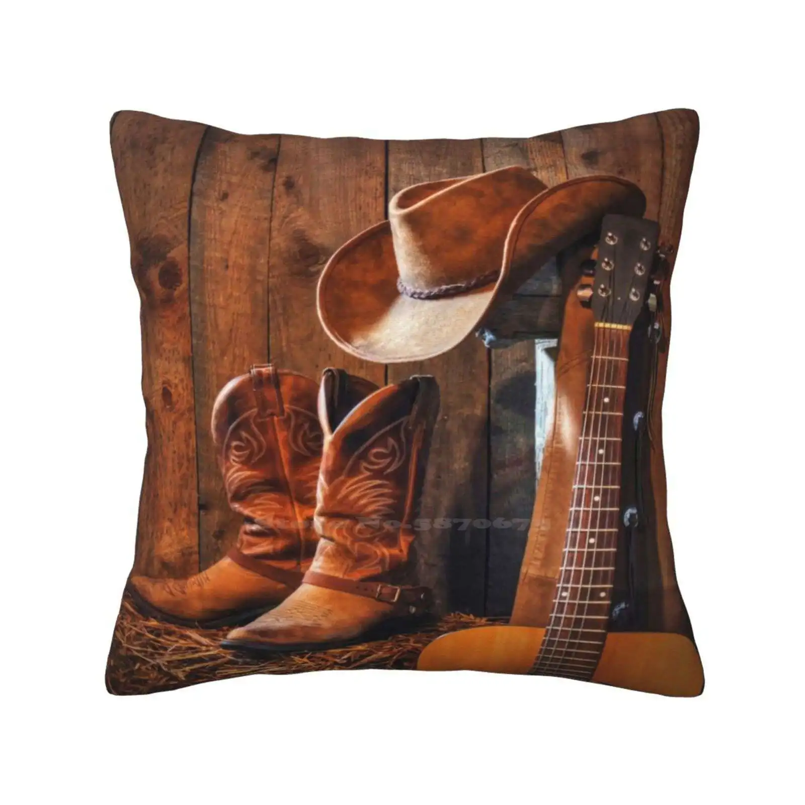Siesta Da Cowboy. Federa Per Cuscino Hug Federa Country Music Guitar Stivali Per Cappello Da Cowboy Di Houston Barn Western Chaps Rodeo