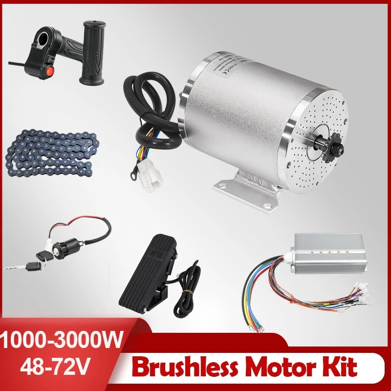 Motore Brushless 72V 3000W Per Bici Elettrica 48V 1000W 2000W Motore Elettrico Ad Alta Velocità Motore Go-Kart