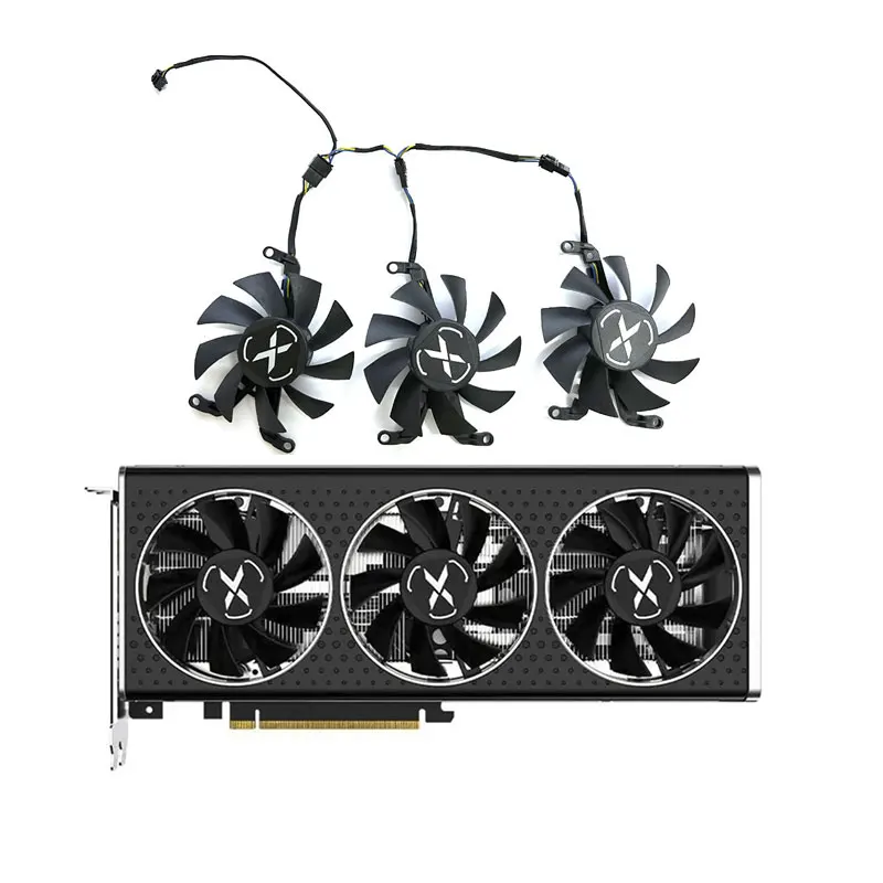 Ventola Gpu A 3 Ventole 4Pin Rx6500Xt Oc Adatta Per Ventola Della Scheda Grafica Xfx Amd Radeon Rx 6650Xt Oc V2 Rx6600Xt