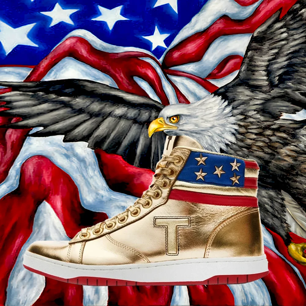 Maga Never Arn Gold Sneakers Pro Trump 2024 High Top Gold Sneakers Scarpe Da Palestra Stivali Casual Da Uomo Sneakers Da Strada