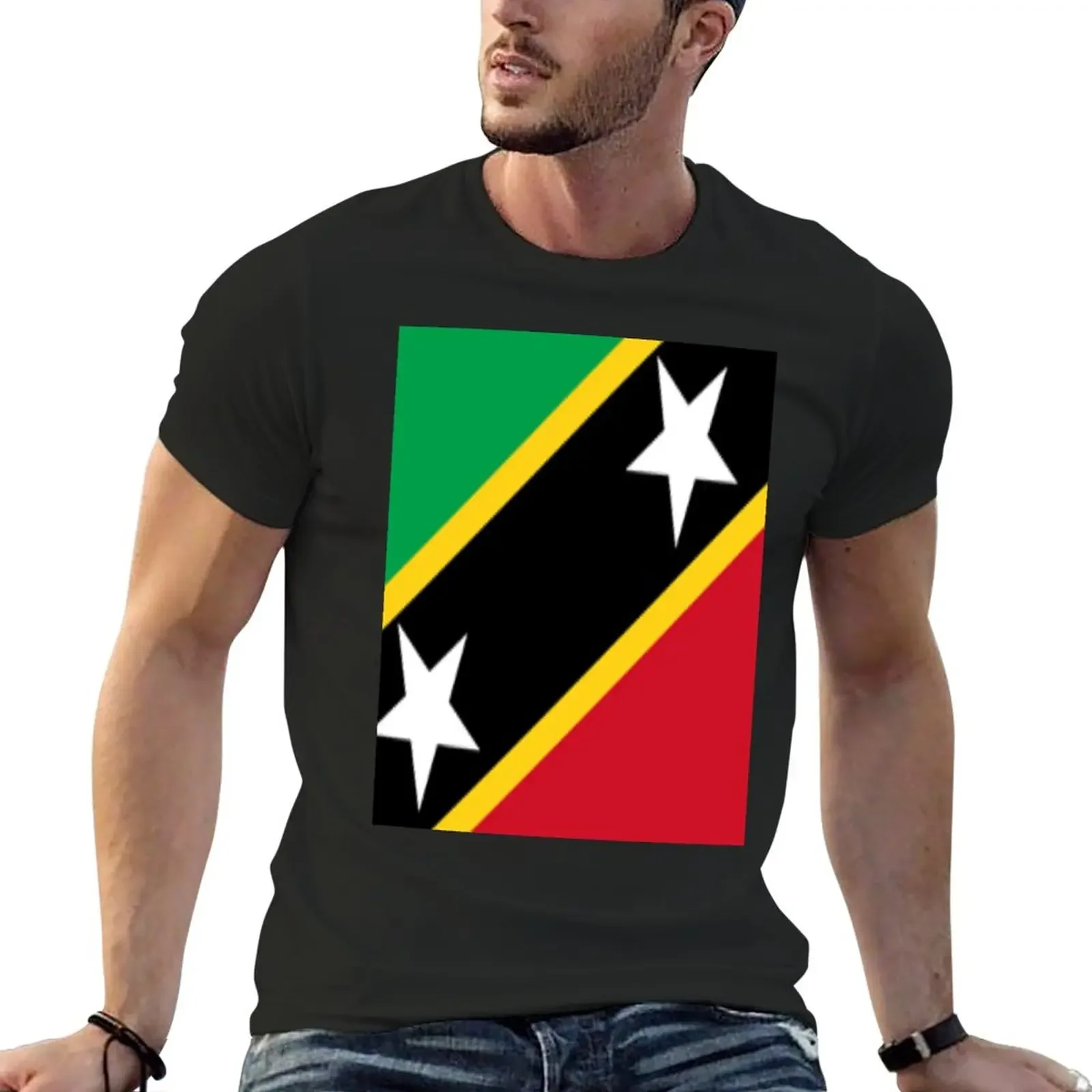 St. Kitts & Nevis T-Shirt Funnys Cute Clothes Sweat Designer T Shirt Uomo
