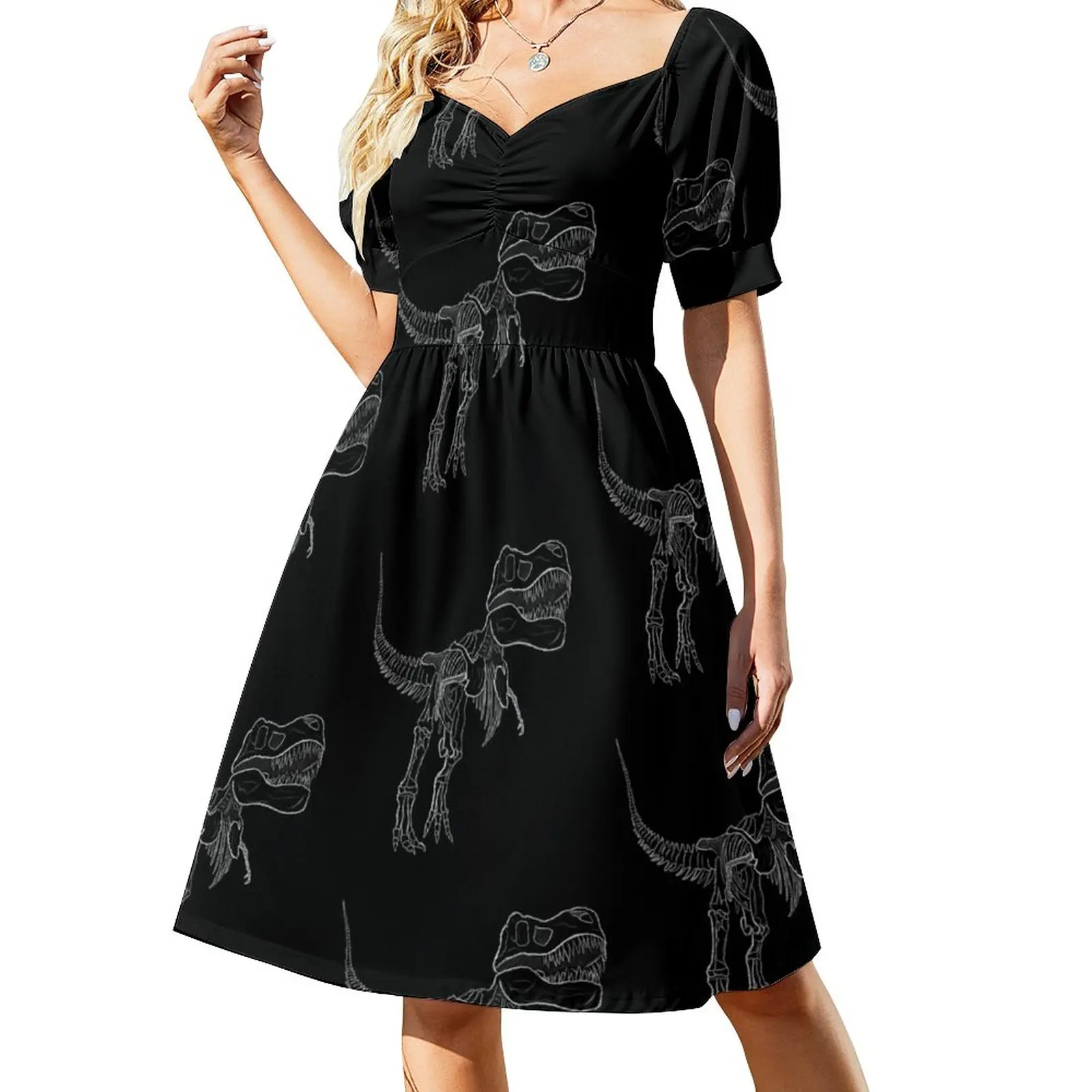 T Rex Dinosaur Sketch Dress Abiti Da Sera Gonna Estiva Di Lusso 2023