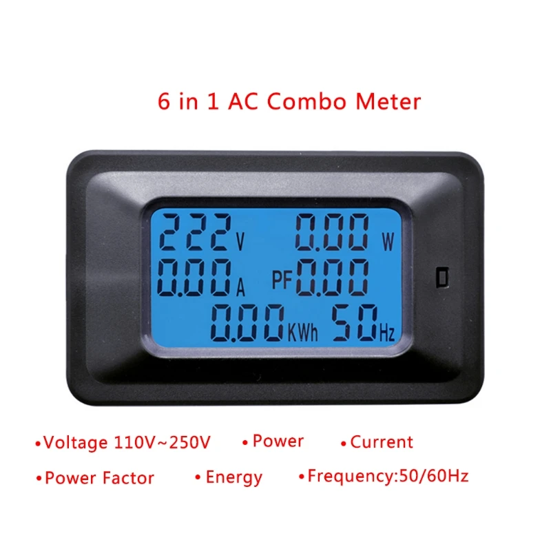 20/100A Ac Lcd Pannello Digitale Power Watt Meter Monitor Tensione Kwh Voltmetro Amperometro