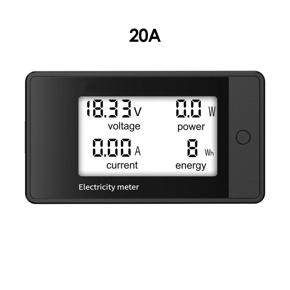 Dc8-100V Lcd Digital Volt Watt Misuratore Di Potenza Amperometro Voltmetro Voltmetro Di Energia Amperometro Watt Kwh Meter 20A 100A
