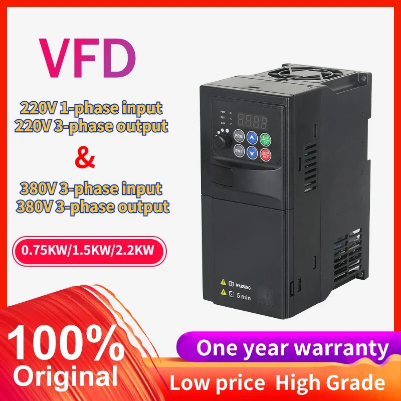 Inverter Vfd 0.75Kw 1.5Kw 2.2Kw Inverter Di Frequenza 1P-3P 220V 3P-3P 380V Convertitore Di Frequenza Di Uscita Convertitore Di Frequenza Variabile