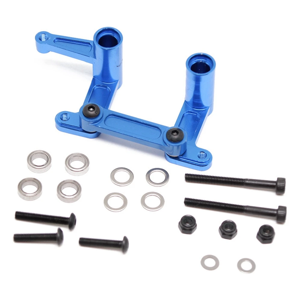 Metal Steering Bellcranks Drag Link Per 1/10 Traxxas Slash Rustler Bandit 2Wd Vxl Nitro Slash Rc Car Upgrade Parts,Blue