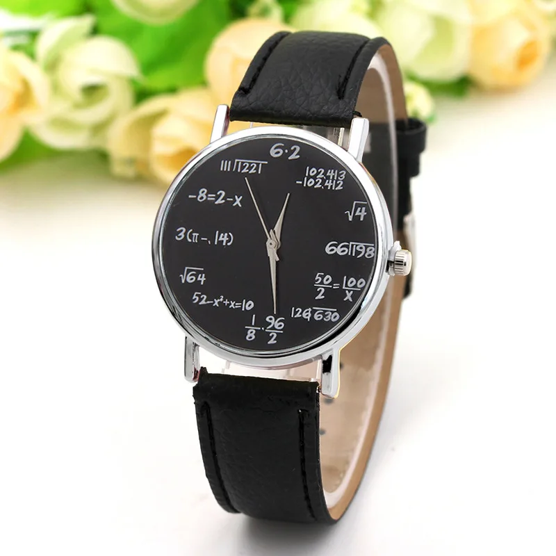 Orologio Moda Uomo Donna Formula Matematica Formula Formula Quadrante In Ecopelle Orologio Da Polso Al Quarzo Femminile Unisex Muslimah