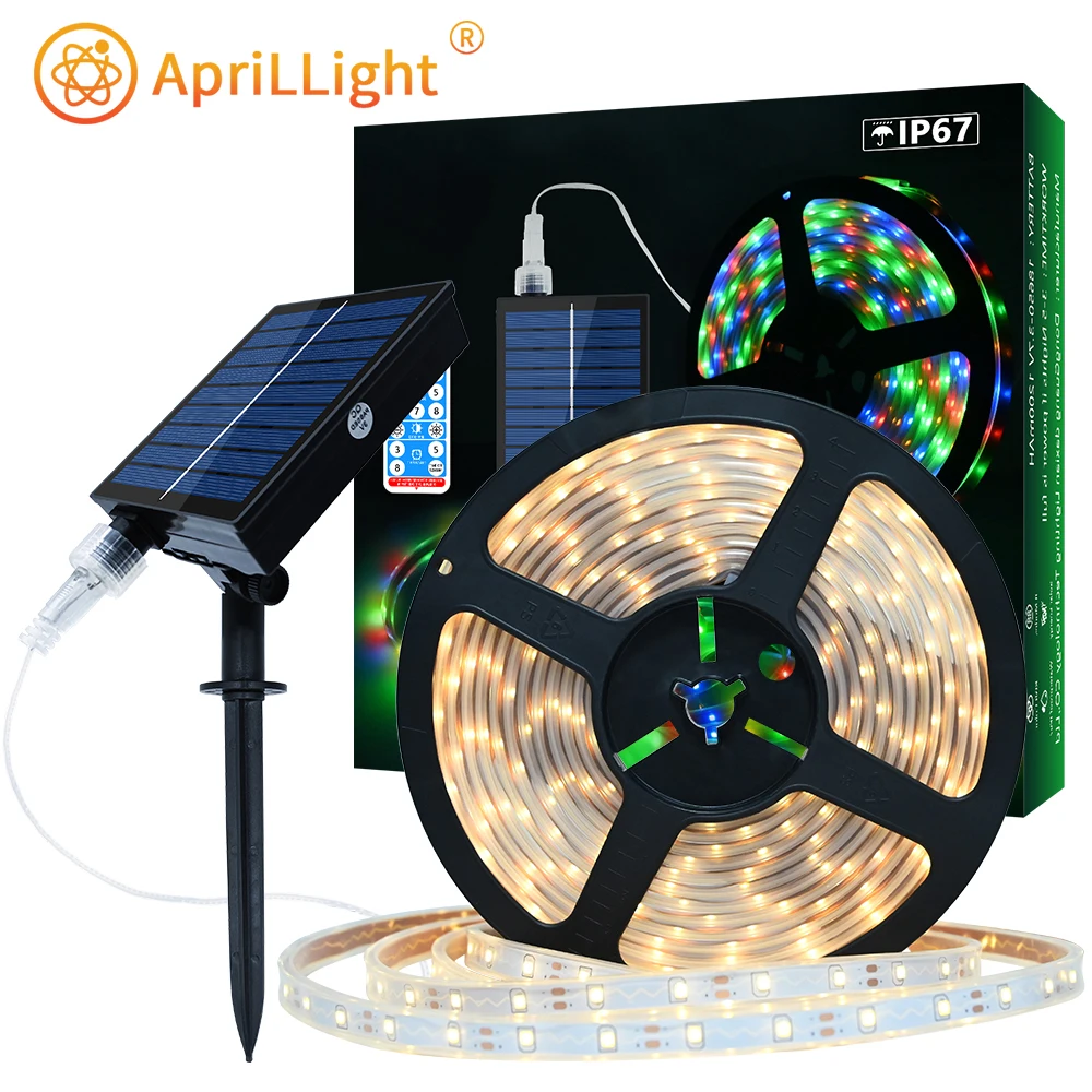 5M/10M Solar Led Strip Light 8 Modalità Christmas Colorful Fairy Lights Outdoor Ip67 Impermeabile Patio Decorazione Del Giardino Lampada Solare