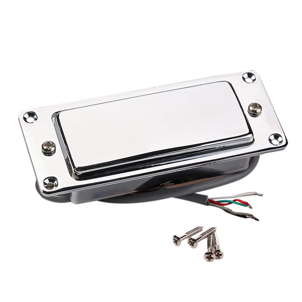 Chrome Silver Mini Lp Guitar Humbucker Pickup Sealed Pick Up Music Repair