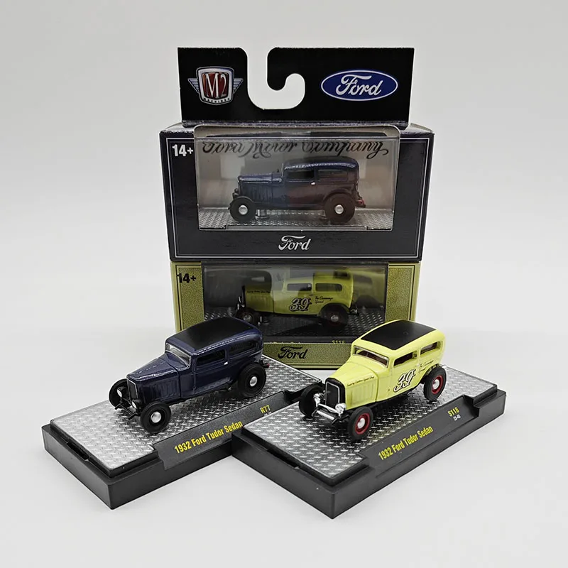 1:64 Scala M2 Pressofuso Lega 1932 Ford Auto D'Epoca Modello Tudor Berlina Classici Giocattoli Per Adulti Collezione Souvenir Regalo Display Statico