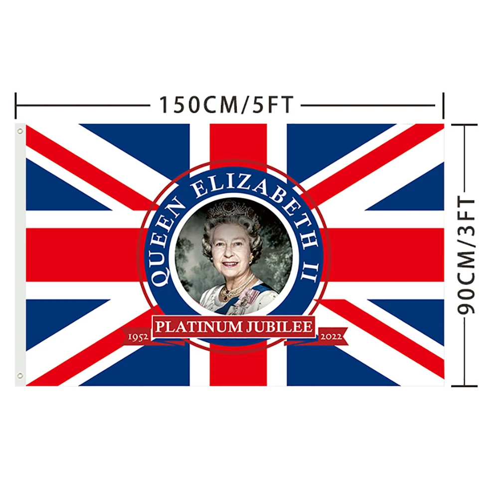 90X150Cm La Regina Platinum Jubilee 2022 Flag