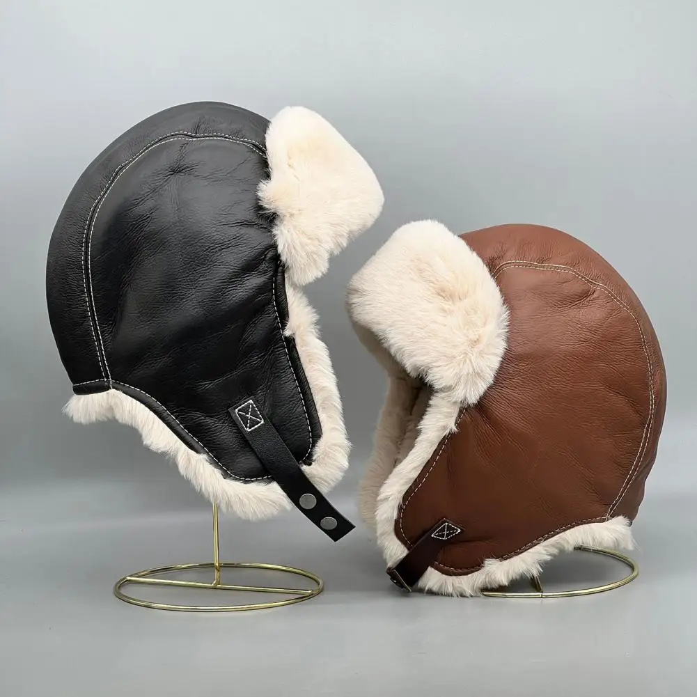 Chic Winter Outdoor Hat Trapper Hat Flight Cap Unisex Regolabile Fuzzy Flight Cap Keep Warm
