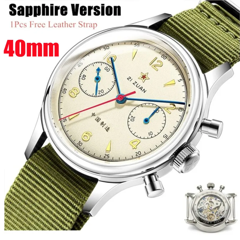 Seakoss Pilot 1963 Cronografo Orologi Da Polso Meccanici Zaffiro Con Movimento Seagull St1901 Orologio Da Uomo Orologi Impermeabili