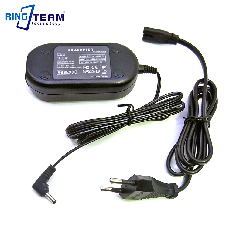 Adattatore Di Alimentazione Ca Ca-570K Per Fotocamere Digitali Canon Xc10 Optura Xi S1 Elura 60 65 70 80 85 90 100 Dc10 Dc100 Dc19 Dc20...