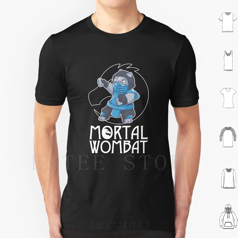 Wombat Sub Zero Mortal Combat Marsupial Bear T Shirt Fai Da Te Big Size 100% Cotone Sub Zero Mortal Combat Lover Ps Gamer Videogioco