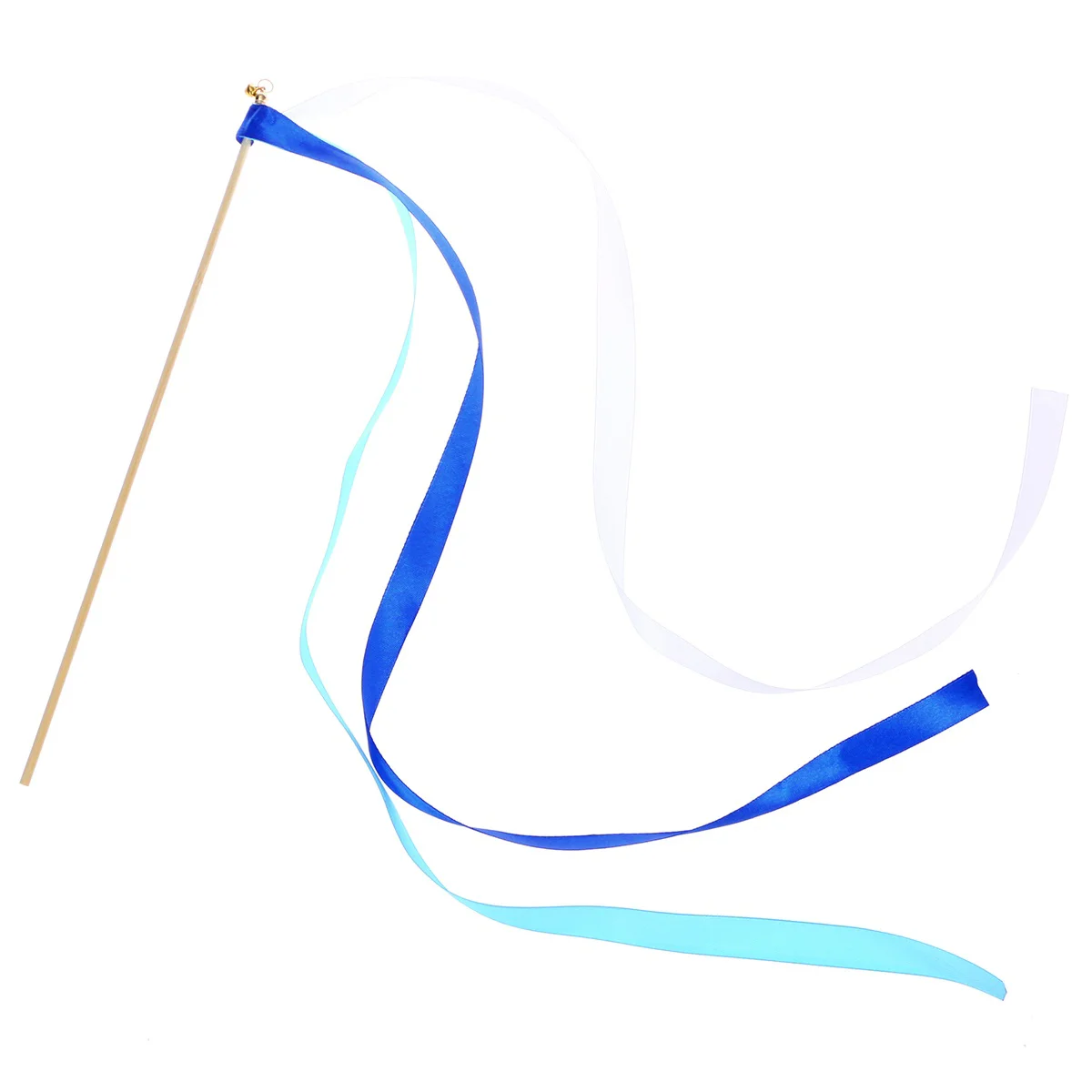 20Pcs Blue Wedding Fairy Wands Nastro Streamer Con Tiny Bell Dancing Ribbon Rods Party Fairy Sticks