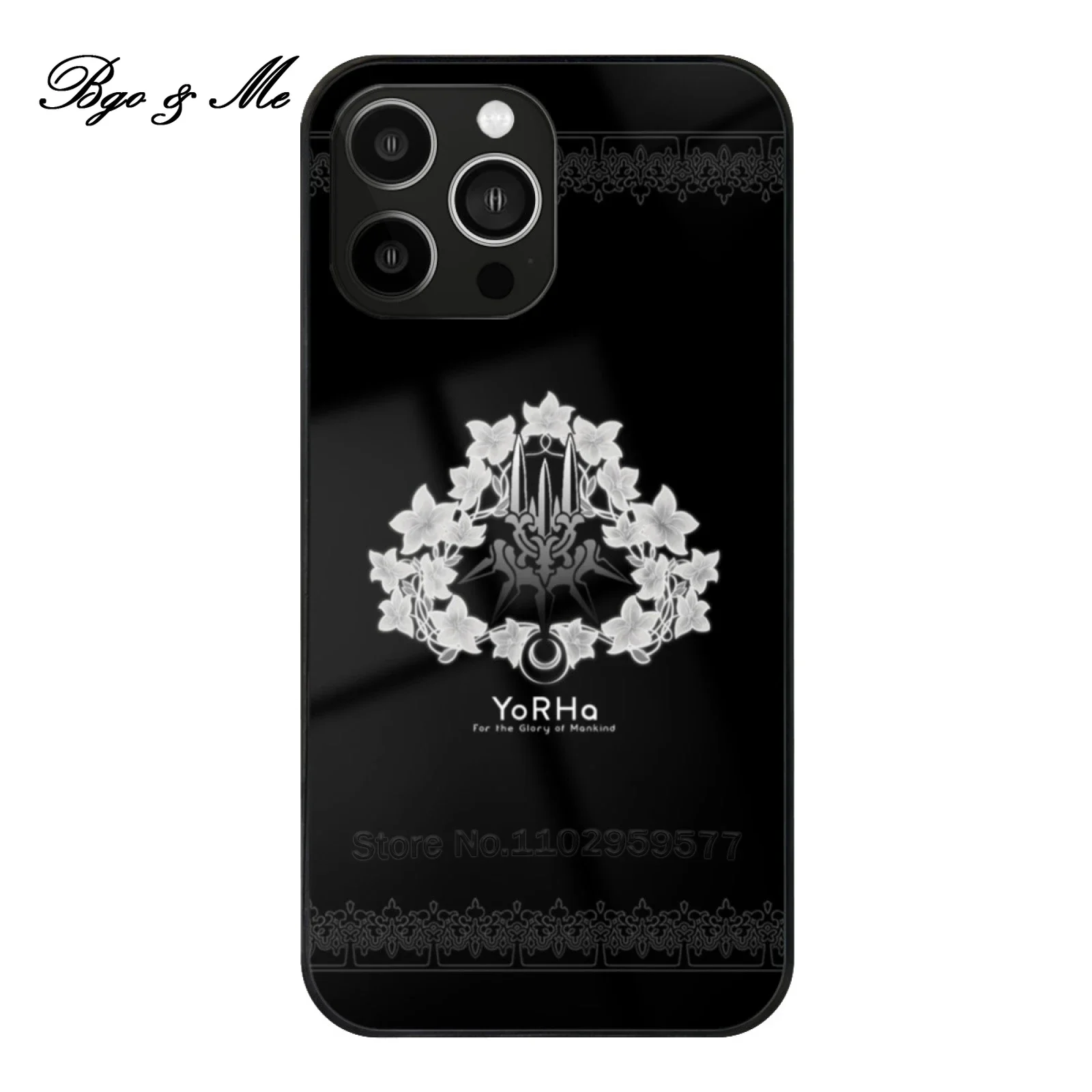 Lunartear Custodia In Vetro Per Iphone 15 14 13 12 Pro Max Cover Nier 2B Automata Nier Automata 9S A2