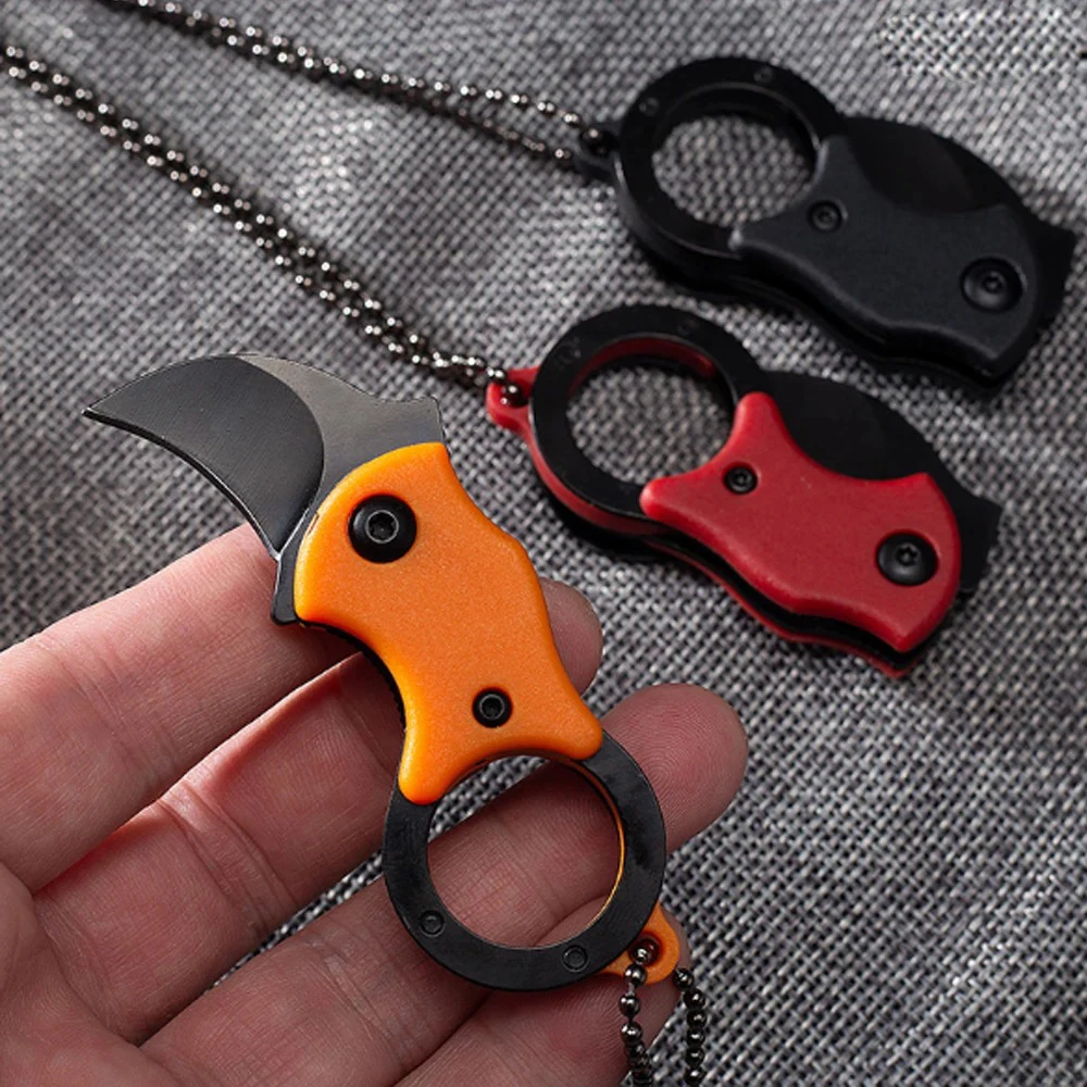 Nuovo Portachiavi Da Esterno Coltello Tascabile Da Campeggio In Acciaio Inossidabile Piccolo Mini Coltello Portatile Pelapatate A Lama Fissa Multi Str
