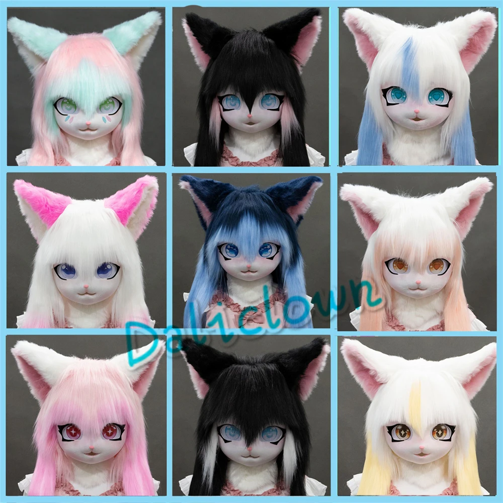 Kig Fursuit Kigurumi Headset Furry Cosplay Costume Zampa Testa Base Comiket Furry Animal Cat Rabbit Doll Beast Mask Costume Cosplay
