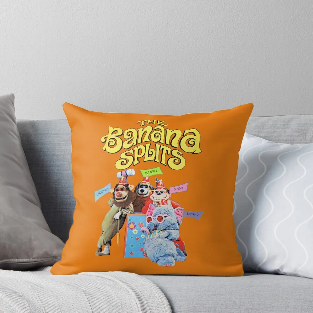 La Banana Divide Retro Cast - Drooper Fleegle Bingo Snorky Throw Pillow Fodere Per Divani Cuscini Per Divani
