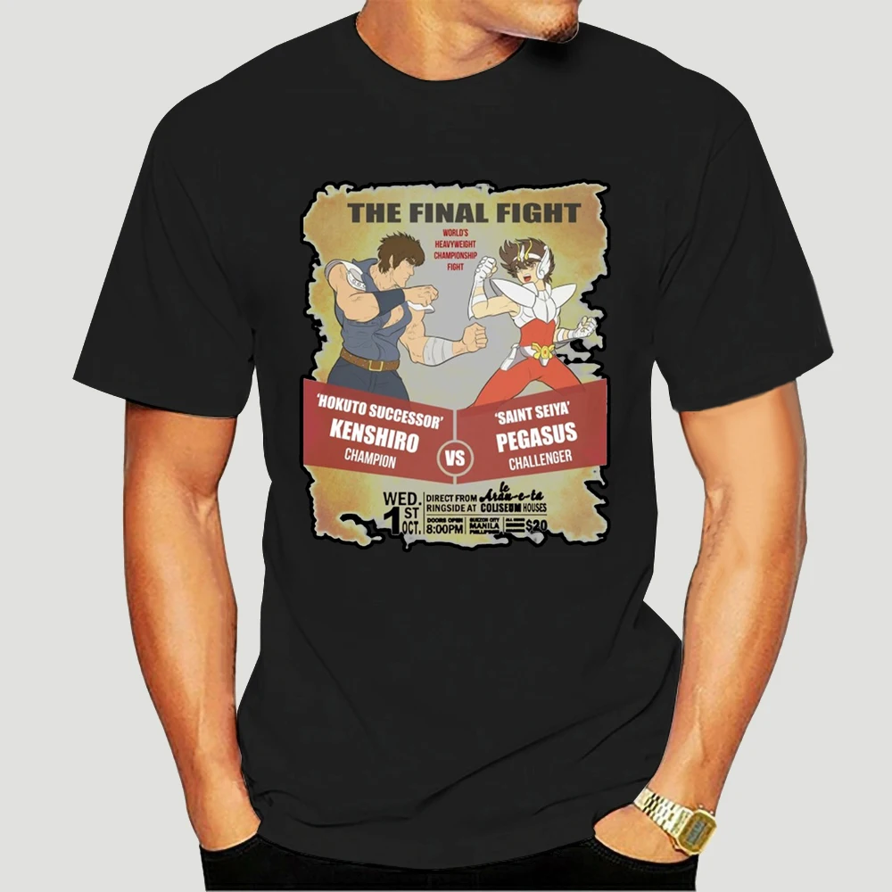 Casual Uomo Hokuto No Ken Vs Saint Seiya Legend Of Sanctuary T Shirt Divertente Ed Elegante T-Shirt 4081X
