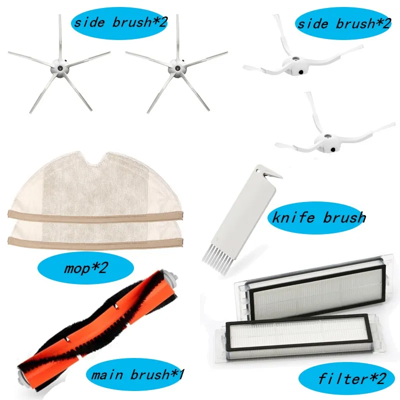 Spazzola Principale Spazzola Laterale Filtro Hepa Mop Panno Per Xiaomi Roborock S5 S6 S5 Max S6 Max S50 S60 Robot Vacuum Cleaner Accessori
