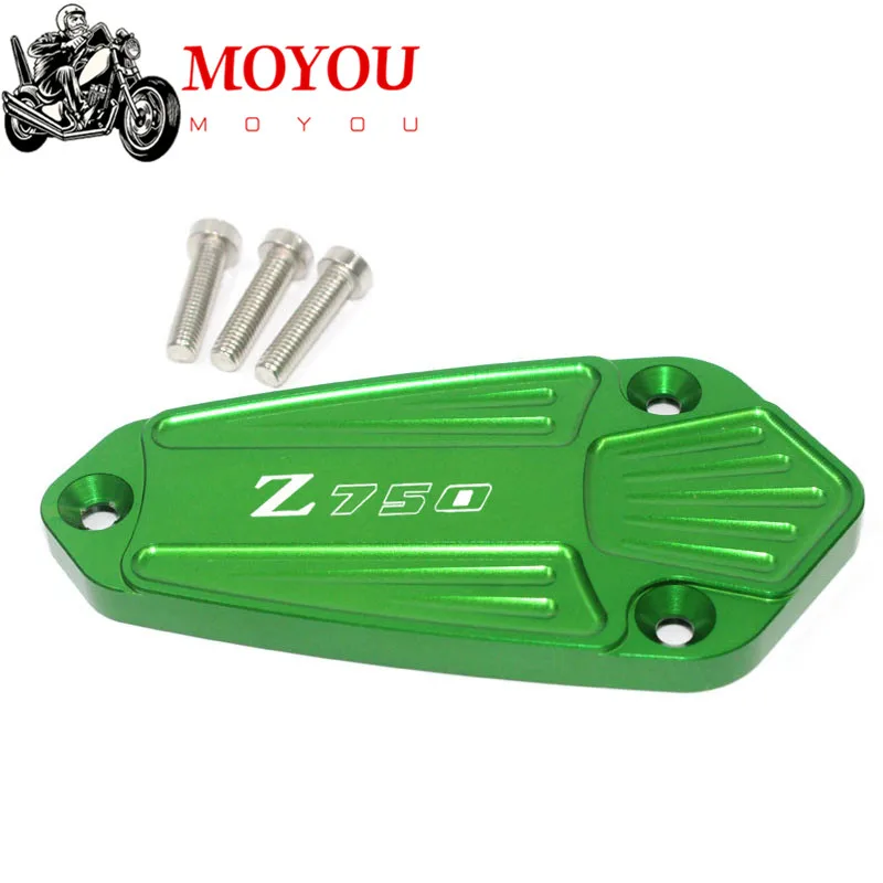 Coperchio Tappo Serbatoio Liquido Freno Anteriore Cnc Moto Per Kawasaki Z750 2010-2014 Z750 Logo Z750